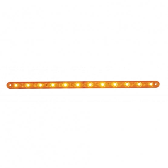 12 LED 12" Ultra Slim Light Bar Only (Turn Signal) - Amber LED/Amber Lens (Bulk)