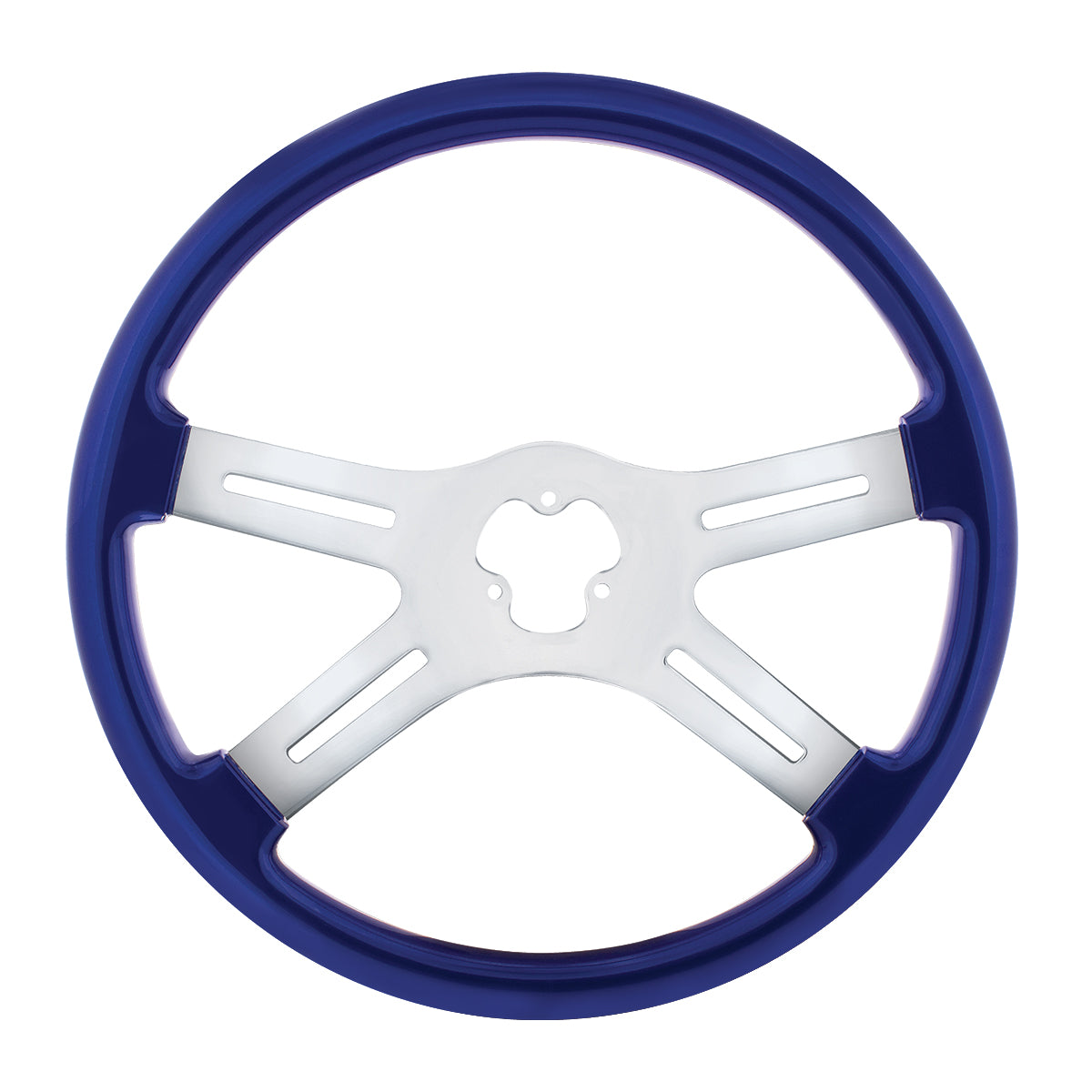 18" Candy Color 4 Spoke Steering Wheel - Indigo Blue