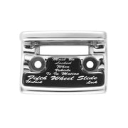 Chrome Plastic Fifth Wheel Switch Guard With Glossy Sticker For 1990-2010 Freightliner Classic-Black Sticker