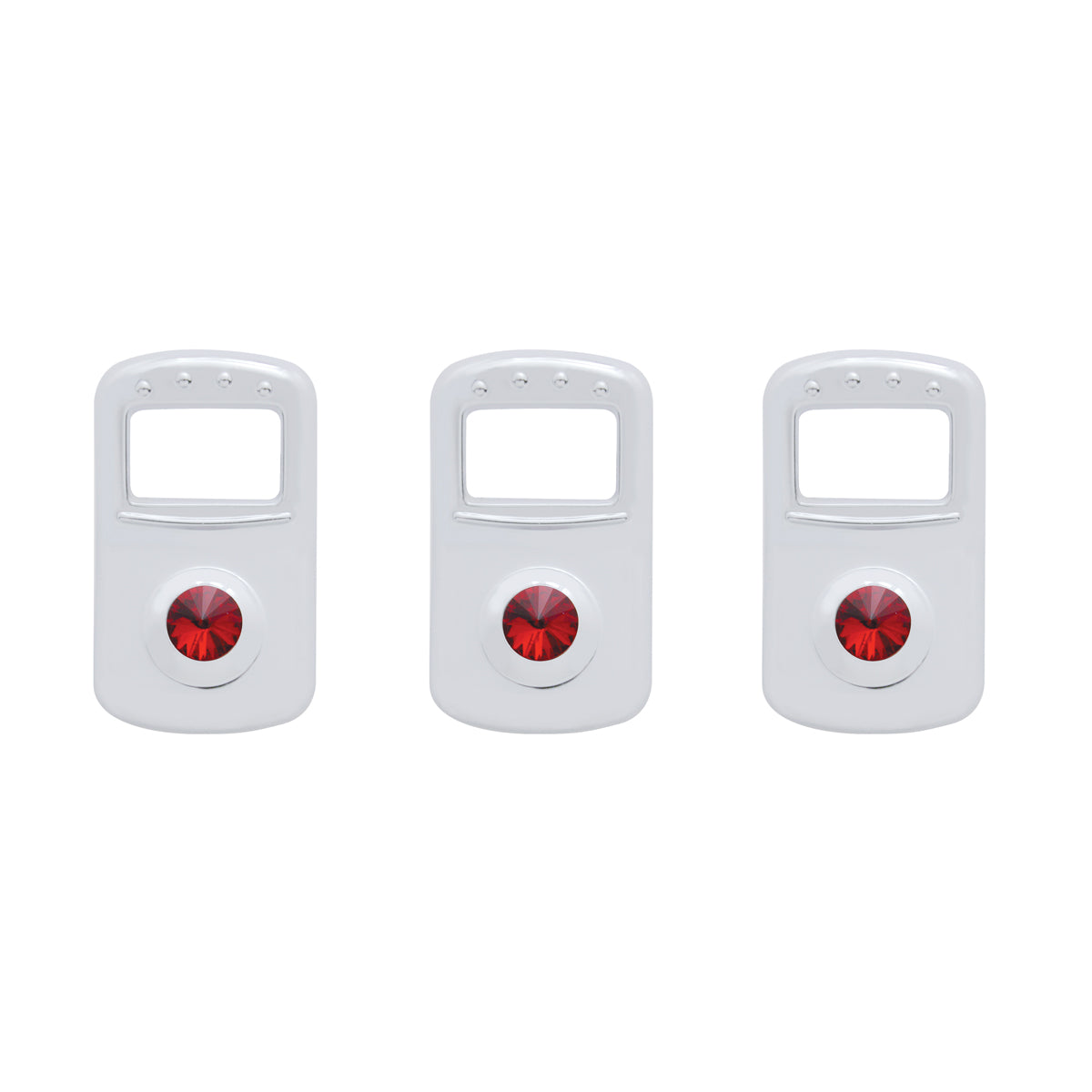 Rocker Switch Cover For Kenworth/Peterbilt - Red Crystal (Card of 3)