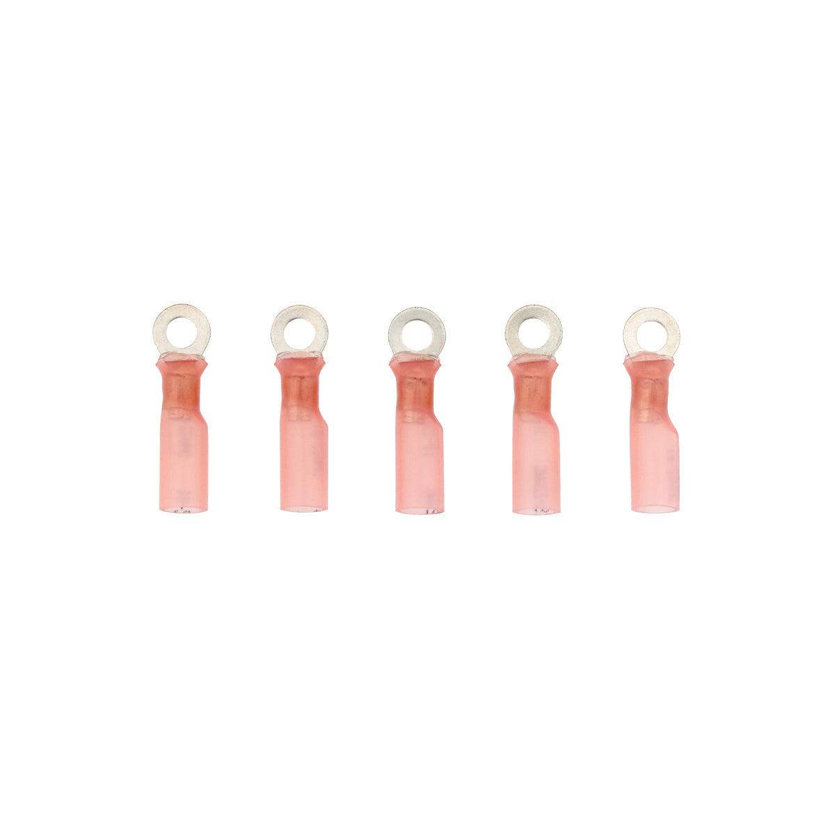 22-18 AWG #8 Stud CS Heat Shrink Ring Terminal - Red (5-Pack)