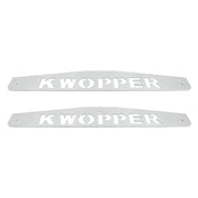 4" X 24" Chrome Kwopper Bottom Mud Flap Plate - Bolt Thru (Card of 2)