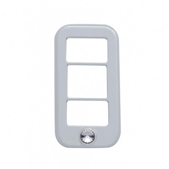 Rocker Switch Cover With 3 Openings & Color Crystal For Freightliner-Clear (3-Pack)