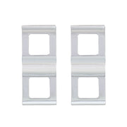 Chrome Plastic Switch Covers - 2 Openings (Card of 2)