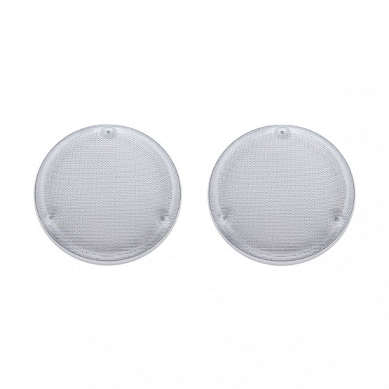 Chrome 6-3/4" Round Speaker Cover For Various Freightliner & Kenworth Models (Pair)