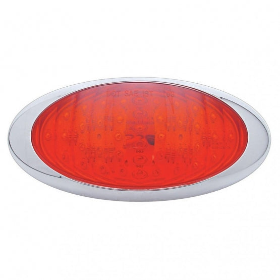 40 LED Oval Phantom III Light (Stop, Turn & Tail) - Red LED/Red Lens