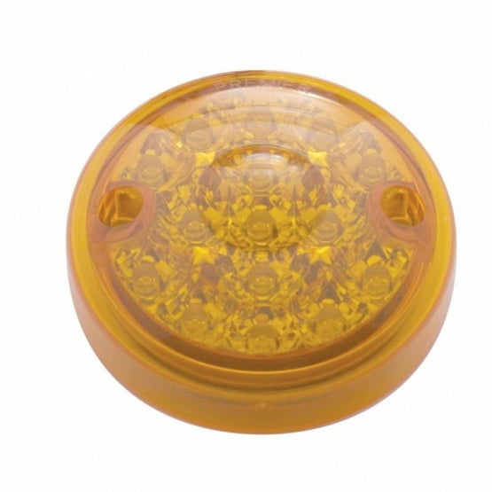 15 LED 3" Single Function Reflector Single Face Light Only - Amber LED/Amber Lens (Bulk)