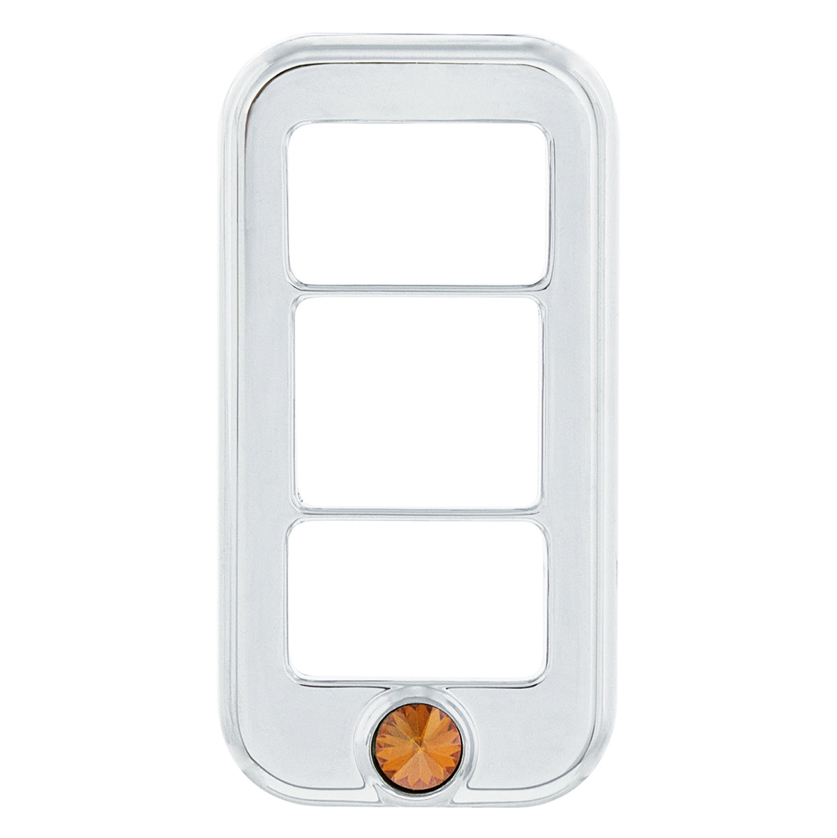 Rocker Switch Cover With 3 Openings & Color Crystal For Freightliner-Copper (3-Pack)