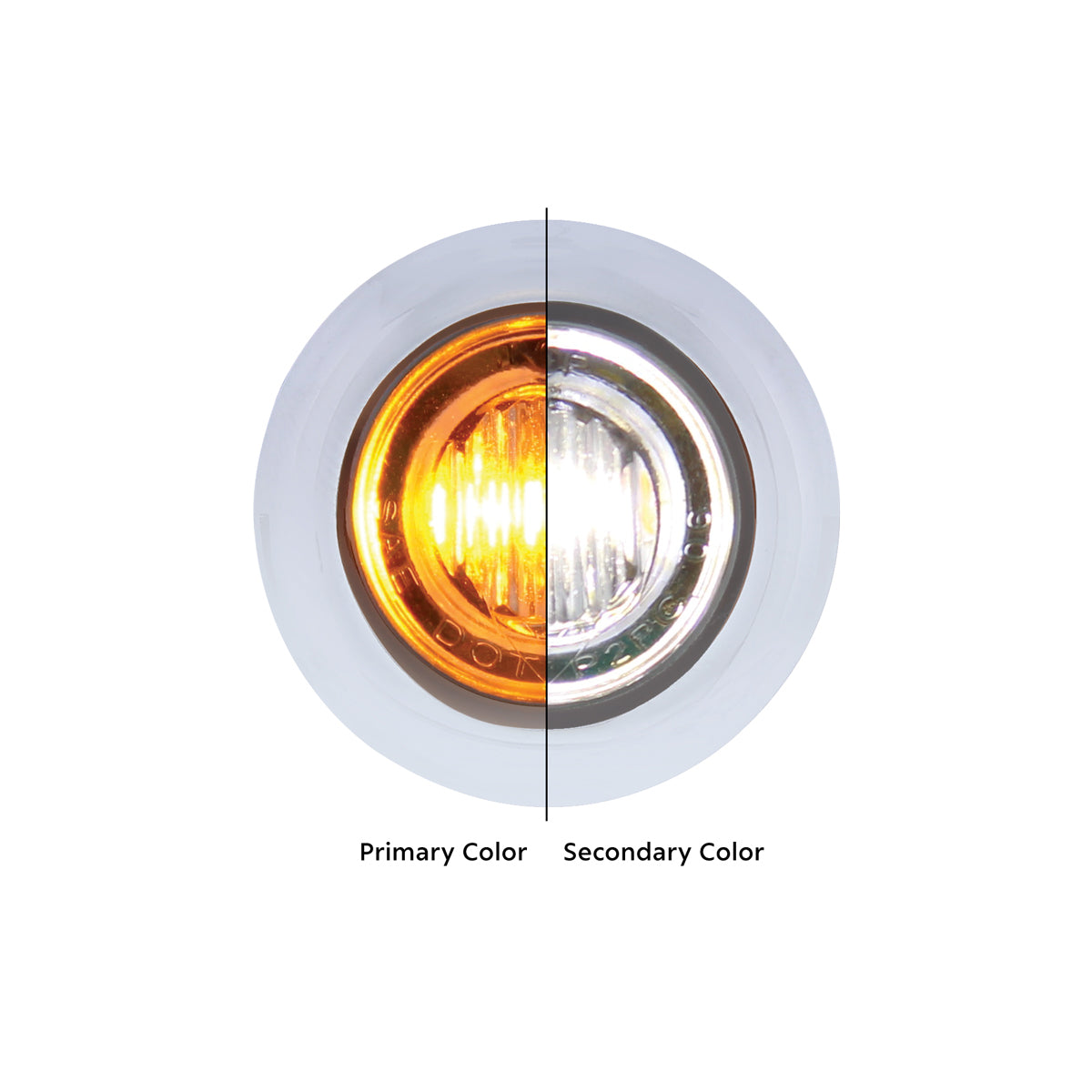 3 LED 3/4" Mini Double Fury Light (Clearance/Marker) - Amber LED/White LED