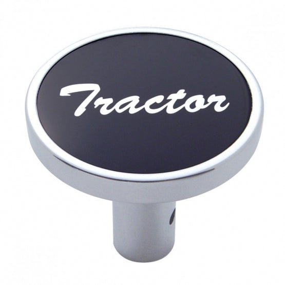 "Tractor" Long Air Valve Knob - Black Aluminum Sticker