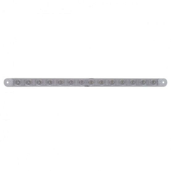 14 LED 12" Sequential Light Bar Only - Red LED/Clear Lens (Bulk)