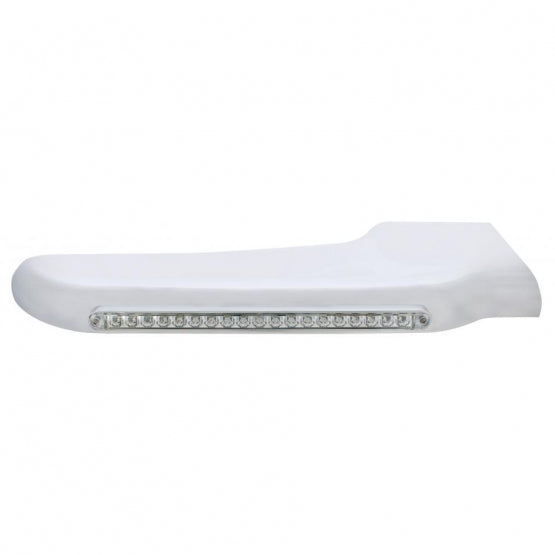 19 Amber LED Front Fender Cover For Peterbilt 388 (2008-2015) & 389 (2008-2023)-Clear Lens - Passenger