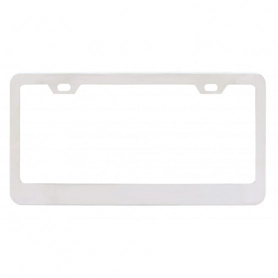 Chrome Wide Bottom 2 Hole License Plate Frame (Bulk)