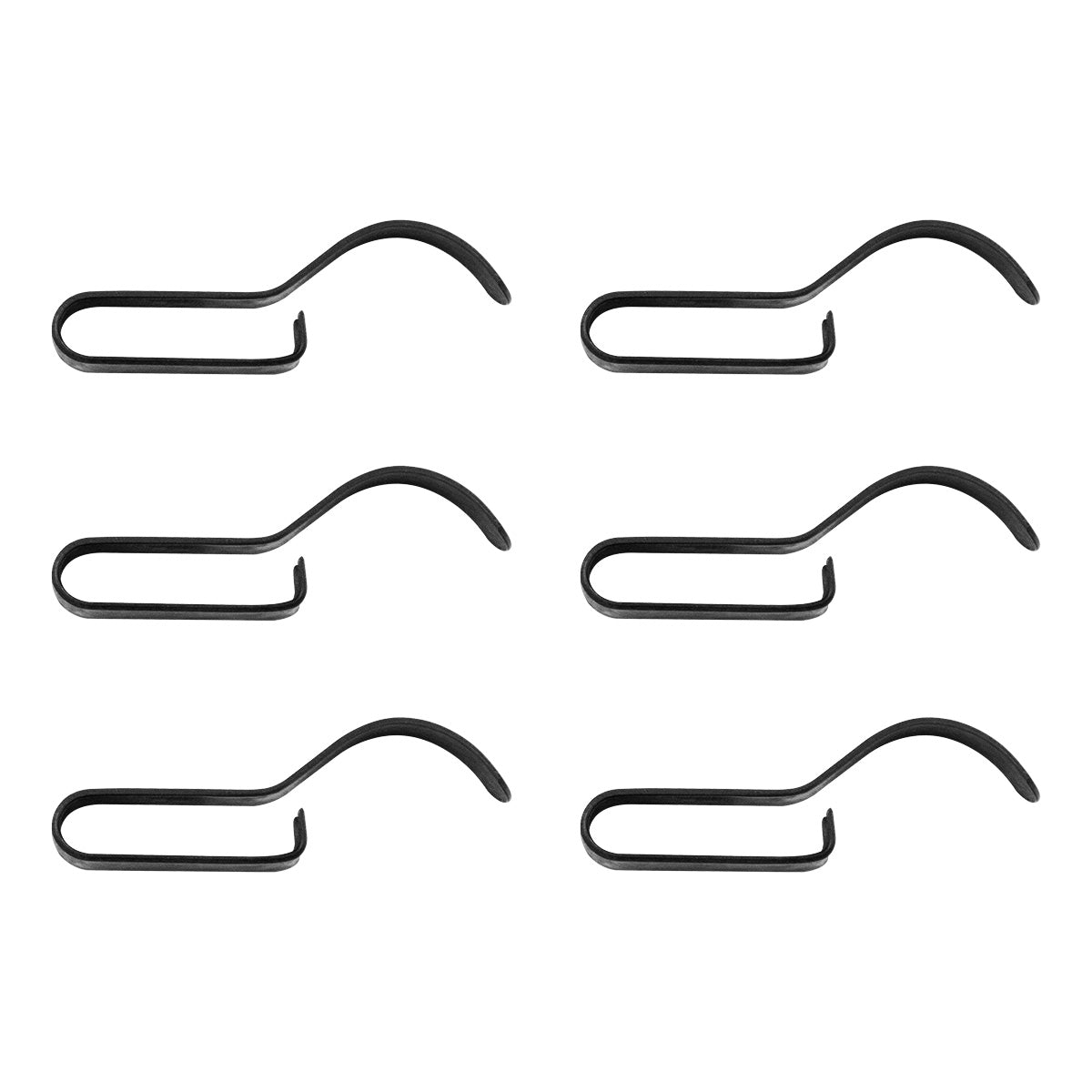 1-3/4"x1/2"x1/4" (LxWxH) Medium Steel Push-On Frame Clips (6-Pack)