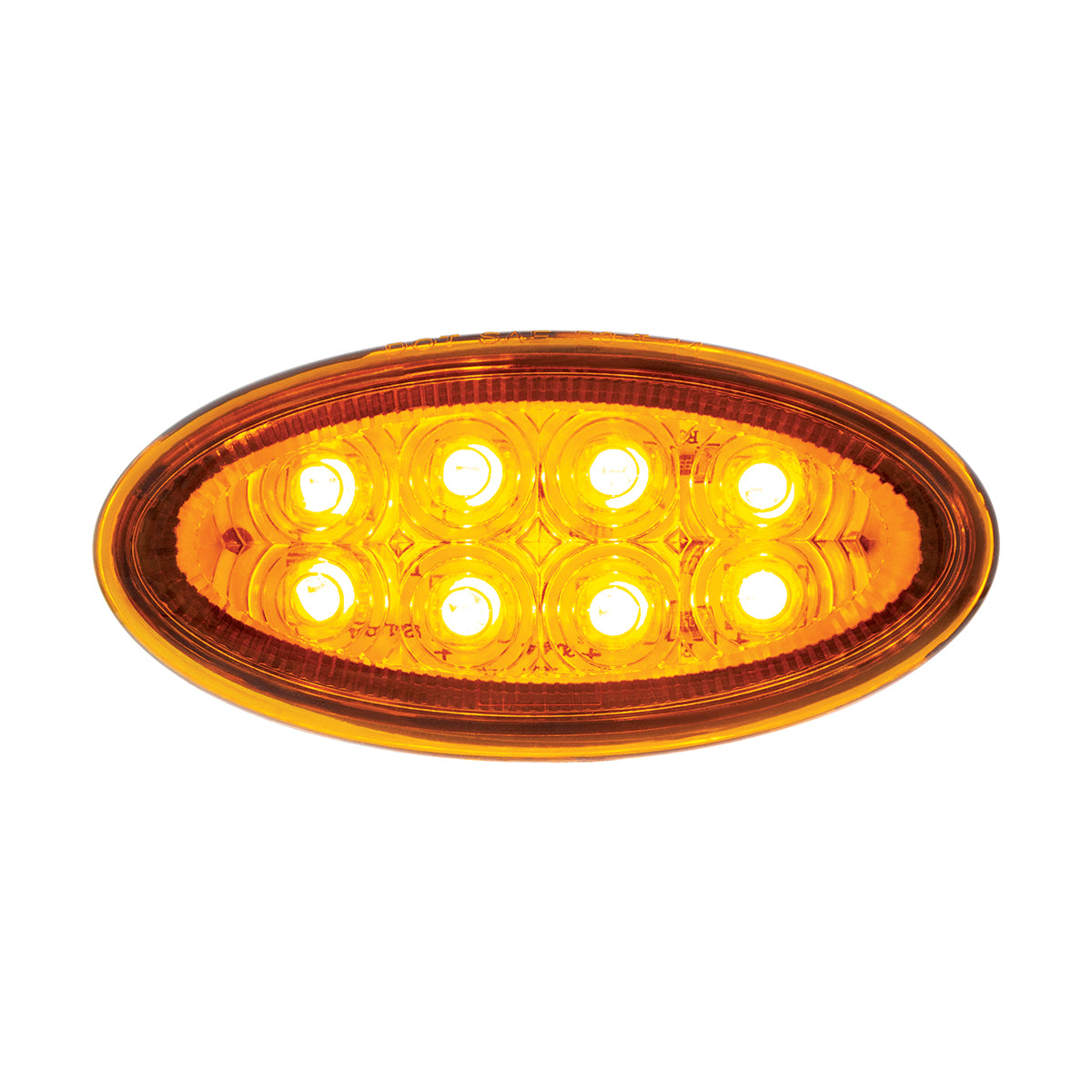 8 LED Fender Parking & Turn Signal Light For Peterbilt 386 (2006-2014) & 387 (2006-2010)-Amber LED/Amber Lens