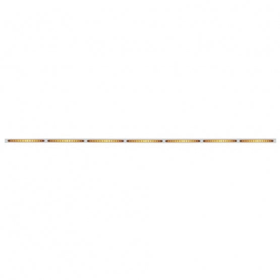 94" Stainless Light Bracket With 7X 14 LED 12" Light Bars - Amber LED/Amber Lens