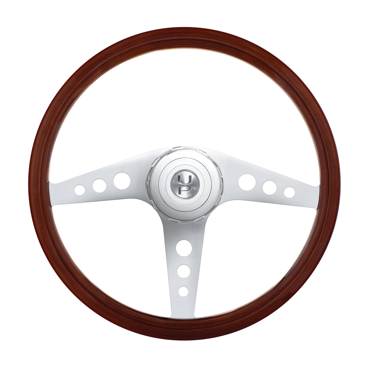 18" Chrome GT Steering Wheel With Hub & Horn Button Kit For Peterbilt (1998-2005) & Kenworth (2001-2002)
