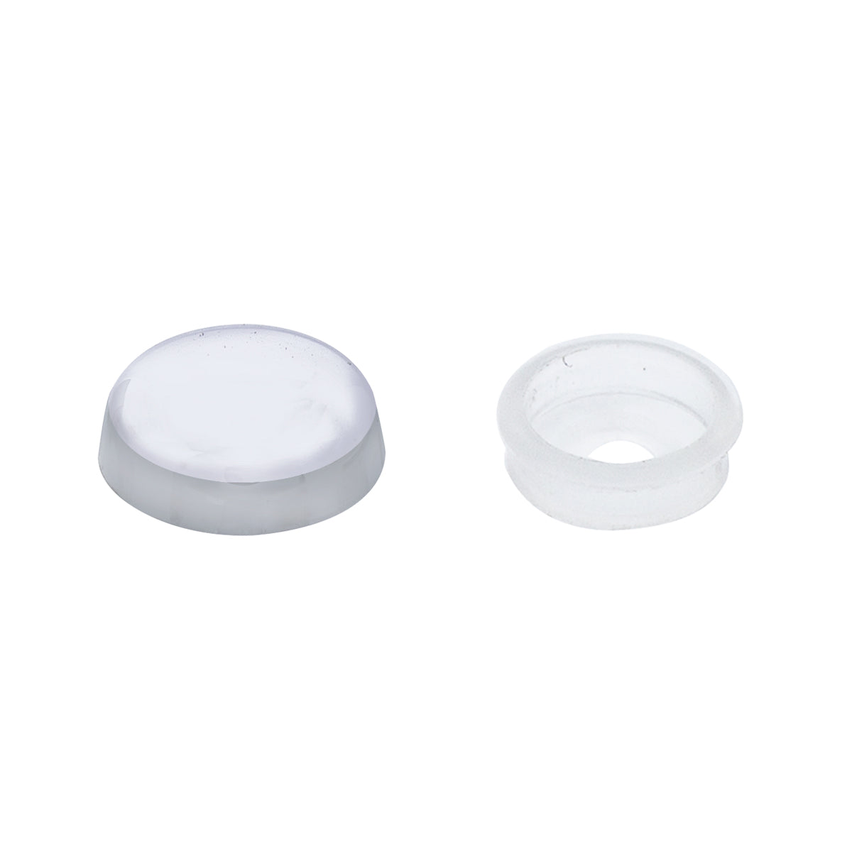 Chrome Plastic Snap-On Screw Cap For 1/4" Screw (Bulk)