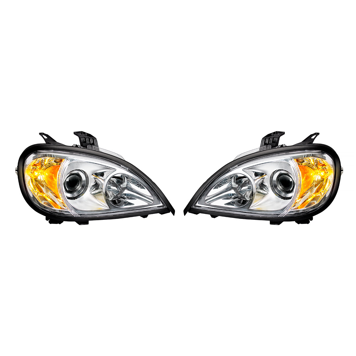 Chrome Projection Headlight Set For 2001-2020 Freightliner Columbia (Pair)