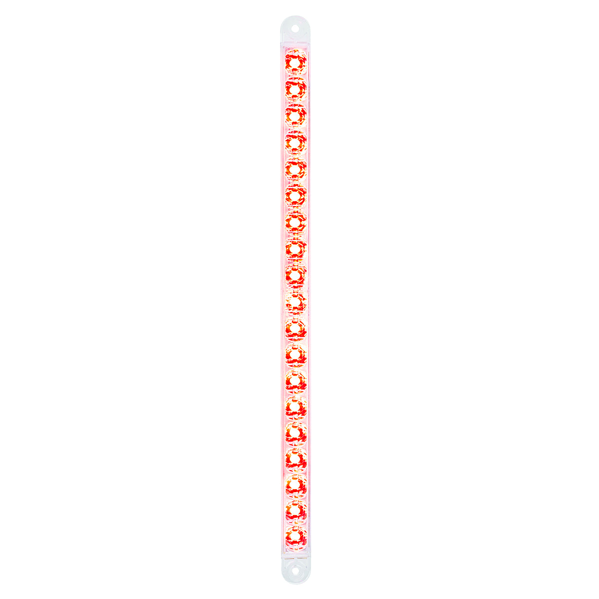 19 LED 12" Reflector Light Bar (Stop, Turn & Tail) - Red LED/Clear Lens (Bulk)