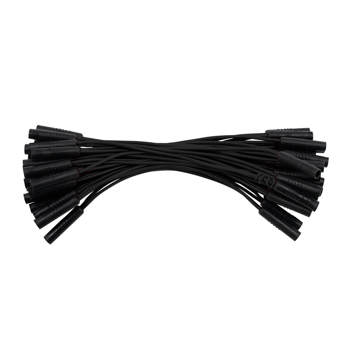 0.180" Female Plug Black Wire Harness With 50 Plugs-6" Lead (Bulk)