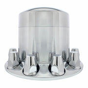 Chrome Plastic Extra Tall Rear Axle Cover With 33mm Thread-On Nut Covers