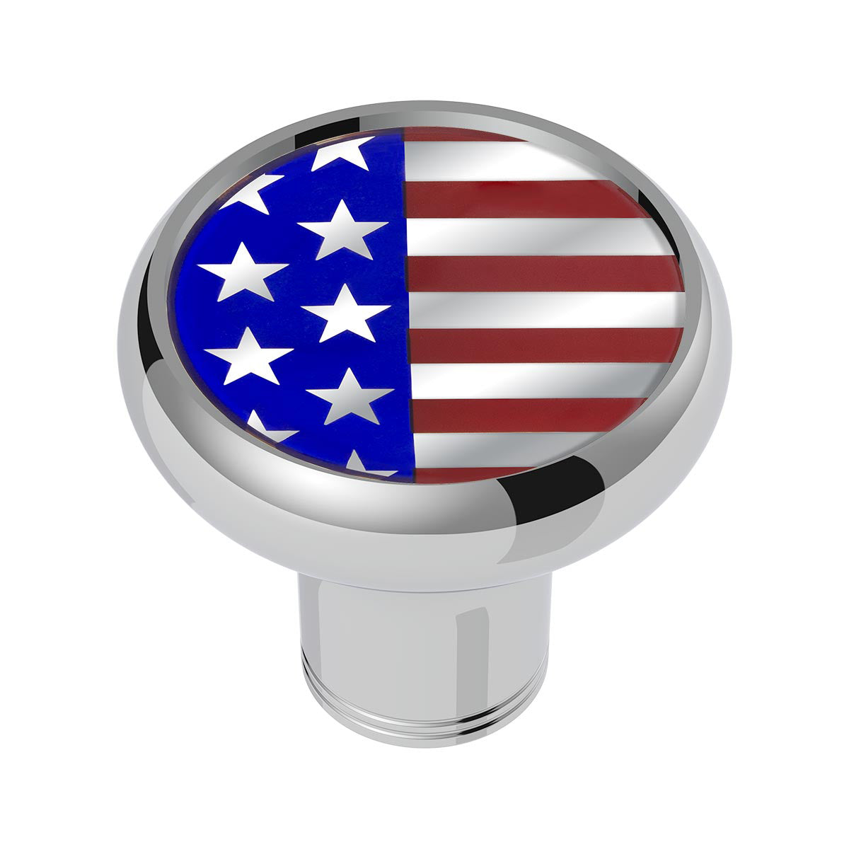 1-3/4" Round Glossy Sticker - USA Flag