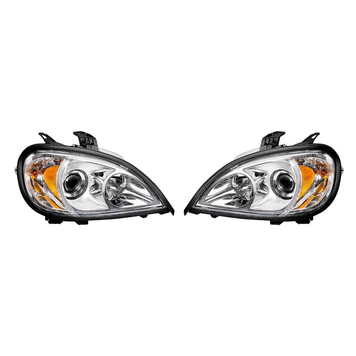 Chrome Projection Headlight Set For 2001-2020 Freightliner Columbia (Pair)