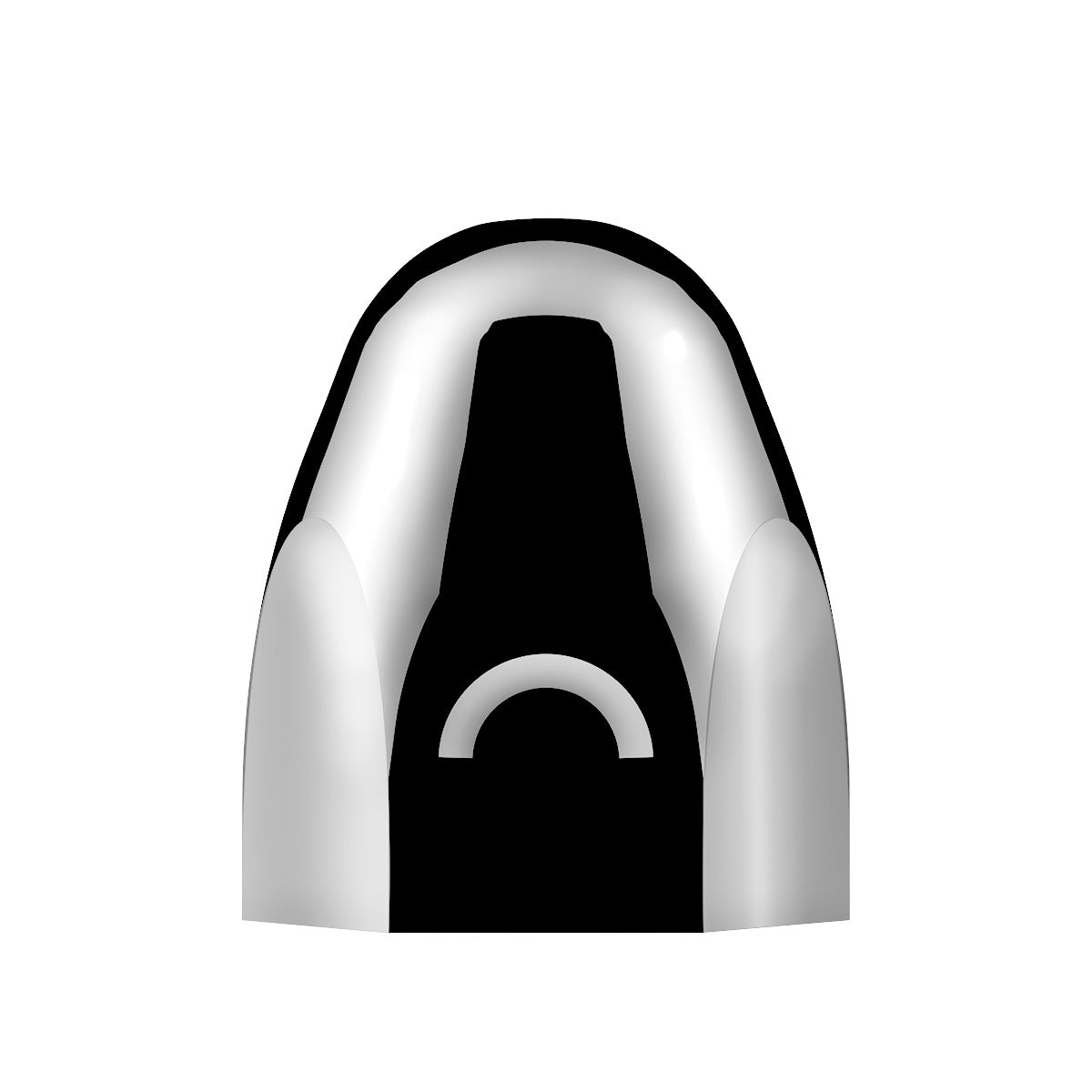 1-1/2" x 2" Chrome Steel Bullet Nut Covers (10-Pack)