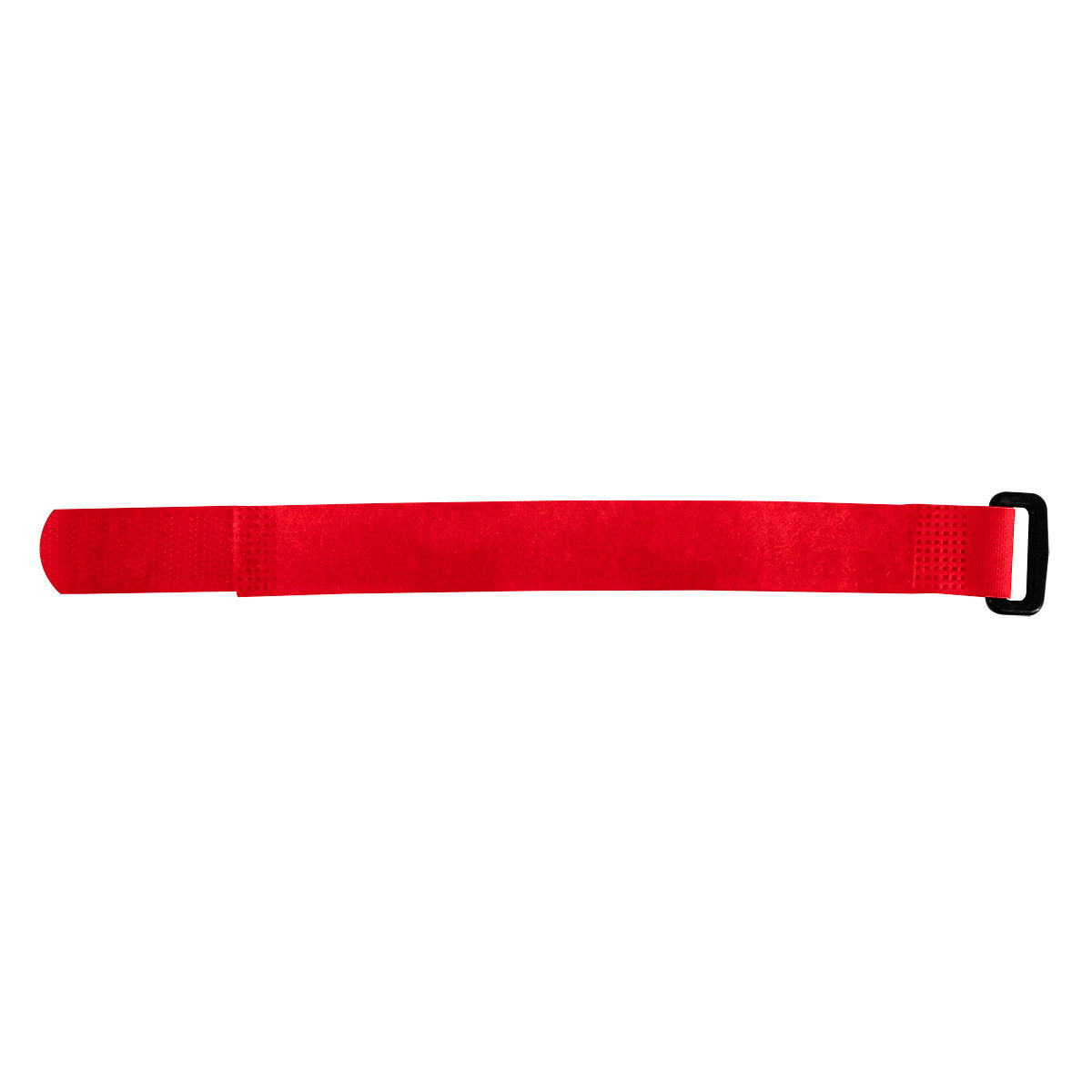 8" x 3/4"  Red Hook & Loop Velcro Strip-Tie Fasteners with Buckle (8-Pack)