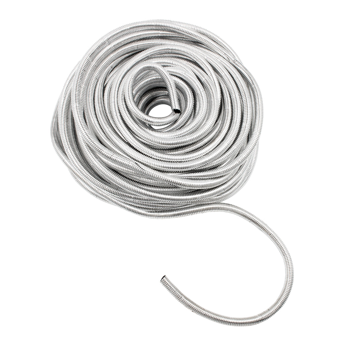 100' Chrome Wire Loom Roll - 1/2" Diameter
