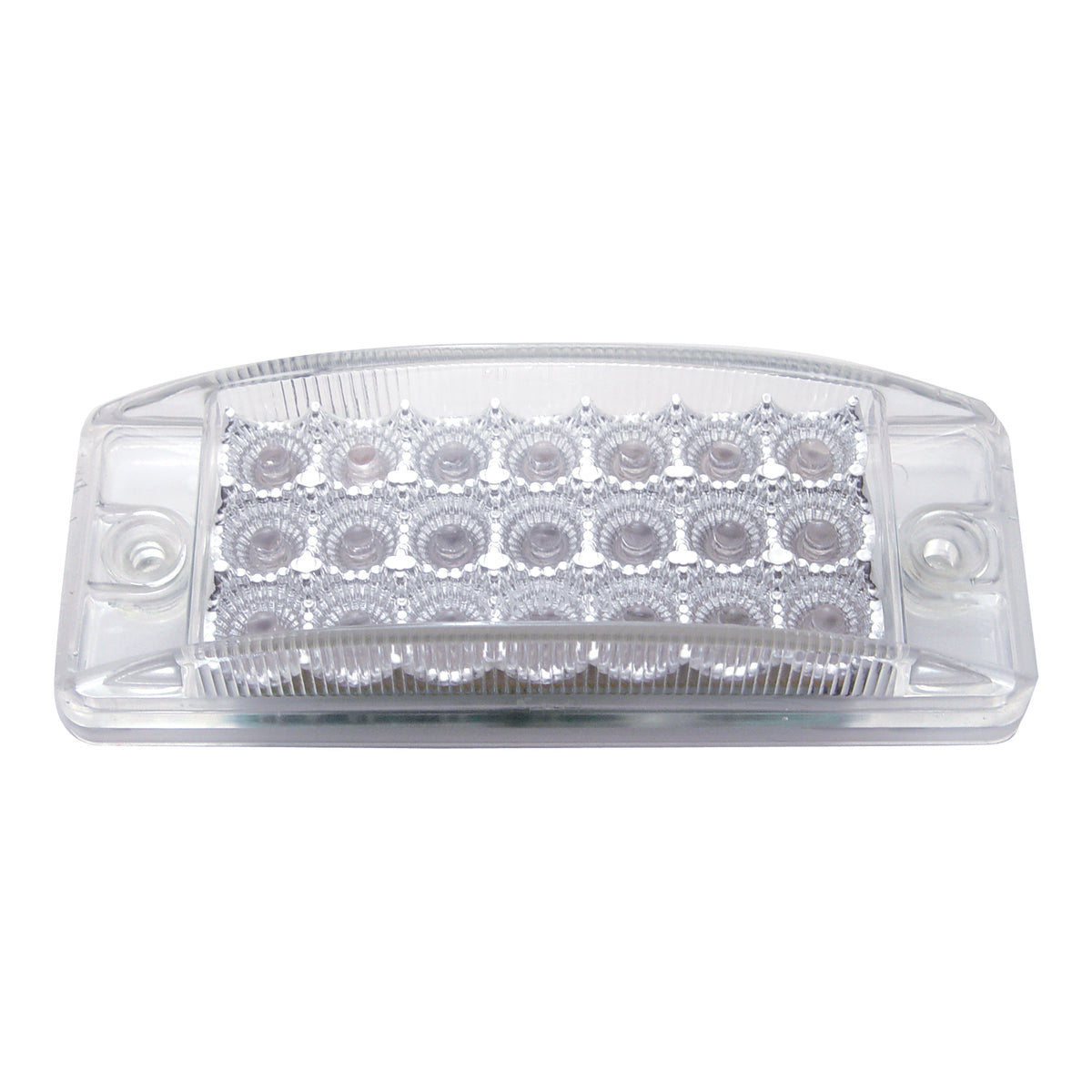21 LED Reflector Rectangular Light (Clearance/Marker) - Amber LED/Clear Lens