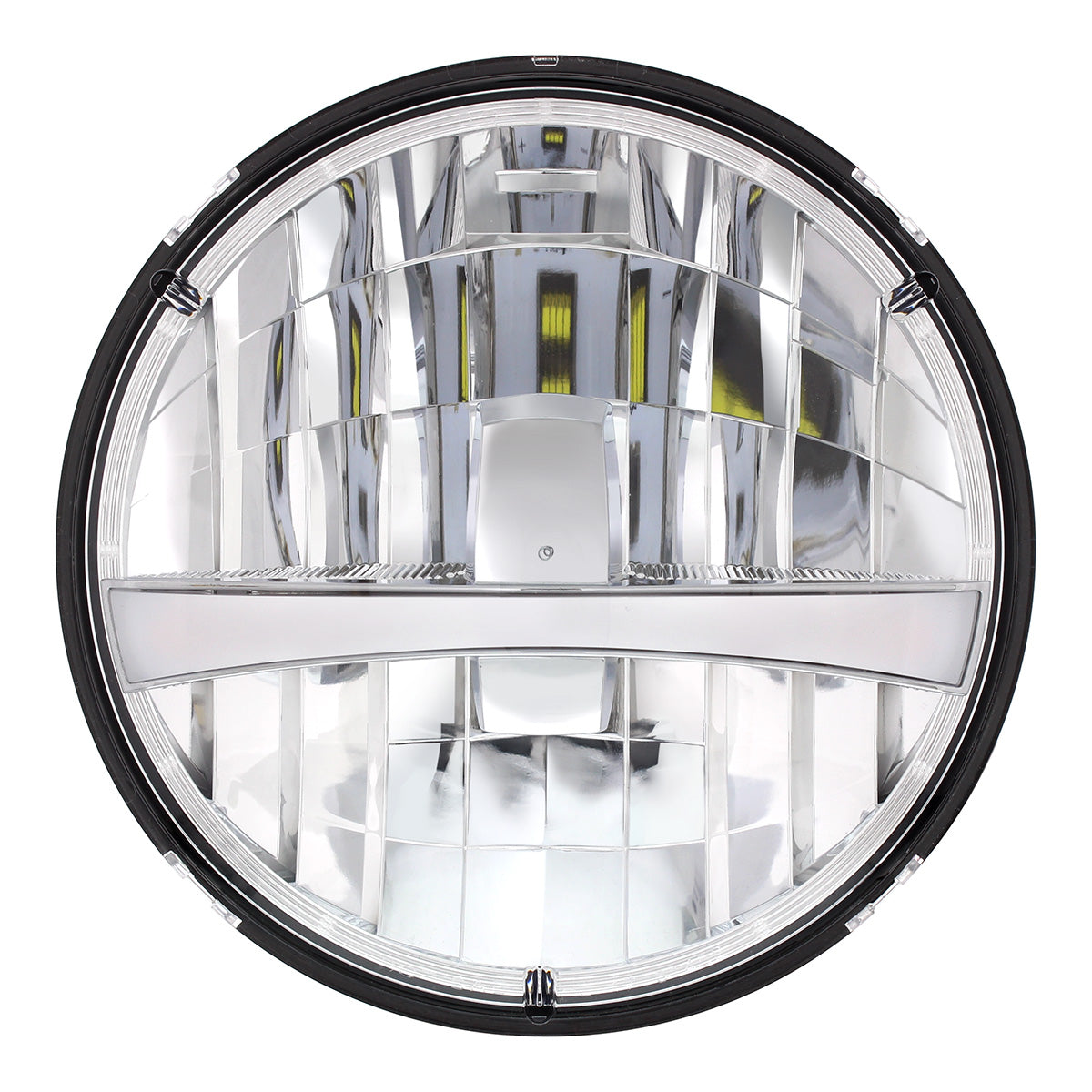 ULTRALIT - High Power LED 7" Headlight With Turn Signal & Amber Position Light Bar