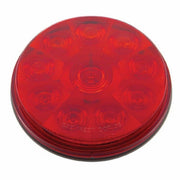 Stainless 1 Piece Rear Light Bar With 6X 10 LED 4" Lights & Bezels - Red LED/Red Lens