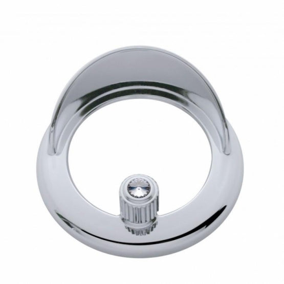 Clock Bezel With Visor For Freightliner Century/Coronado/Columbia - Clear Crystal