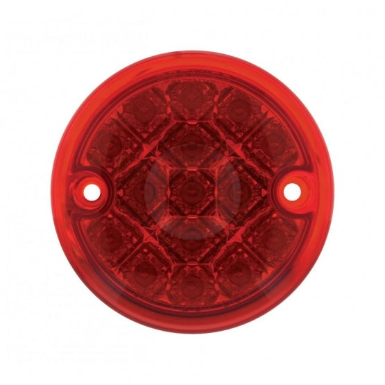 15 LED 3" Reflector Series 4 Light Only For Double Face Light Housing - Red LED/Red Lens (Bulk)