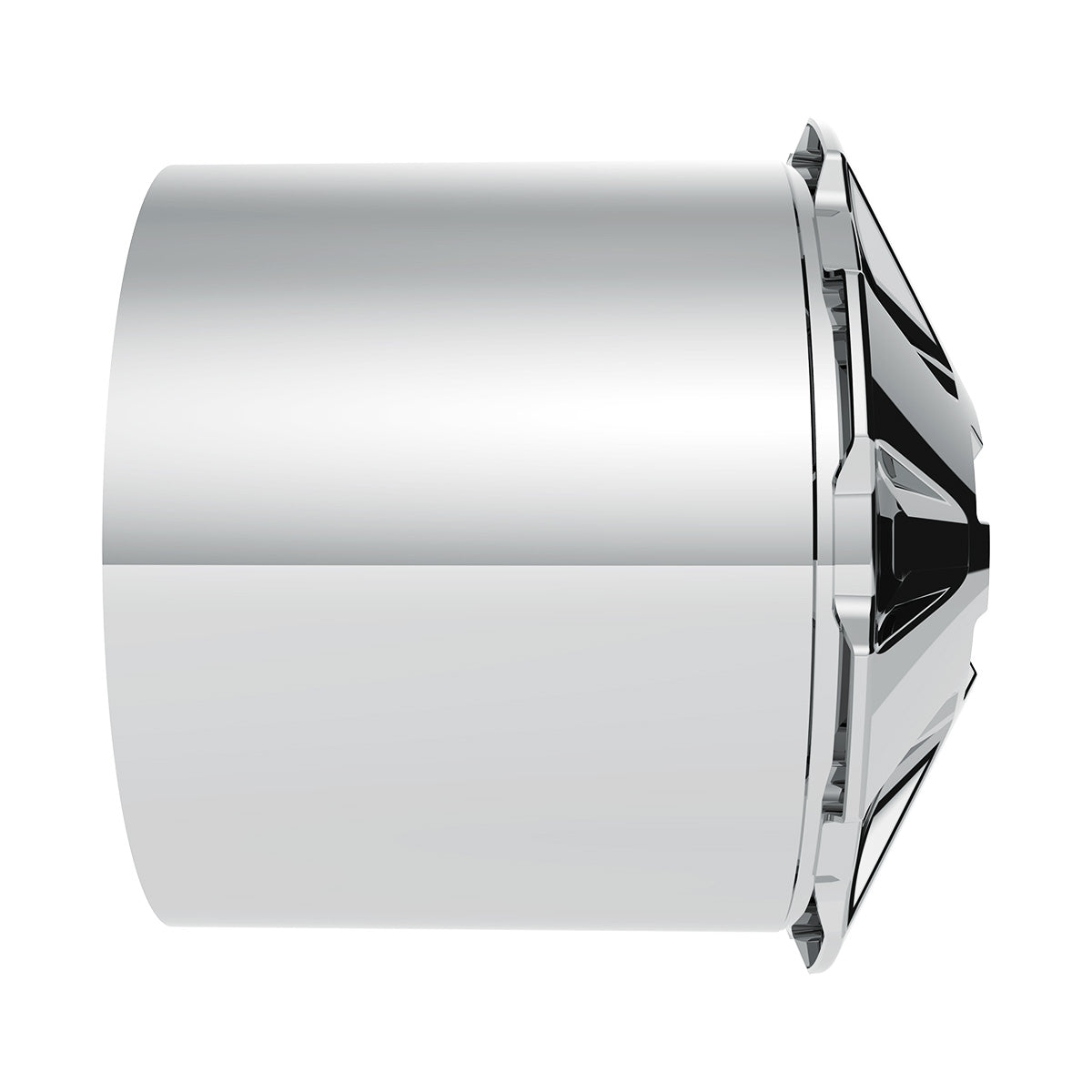Rubicon Rear Axle Cover Kit With 33mm Thread-On Nut Covers-Chrome