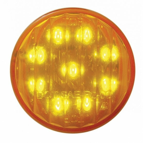 30" Heavy Duty Mud Flap Hangers With 9 LED End Cap & Grommet - Amber LED/Amber Lens (Pair)