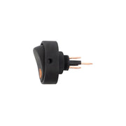 Amber Illum Oval Rocker 16 Amp 12V On/Off 1/2" Dia. 1 Pc.