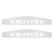 4" X 24" Chrome Kwopper Bottom Mud Flap Plate - Bolt Thru (Card of 2)