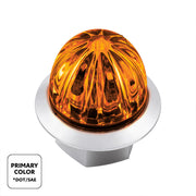 4 LED 1-1/8" Watermelon Double Fury Light With Clear Lens (Clearance/Marker) - Amber & White LED
