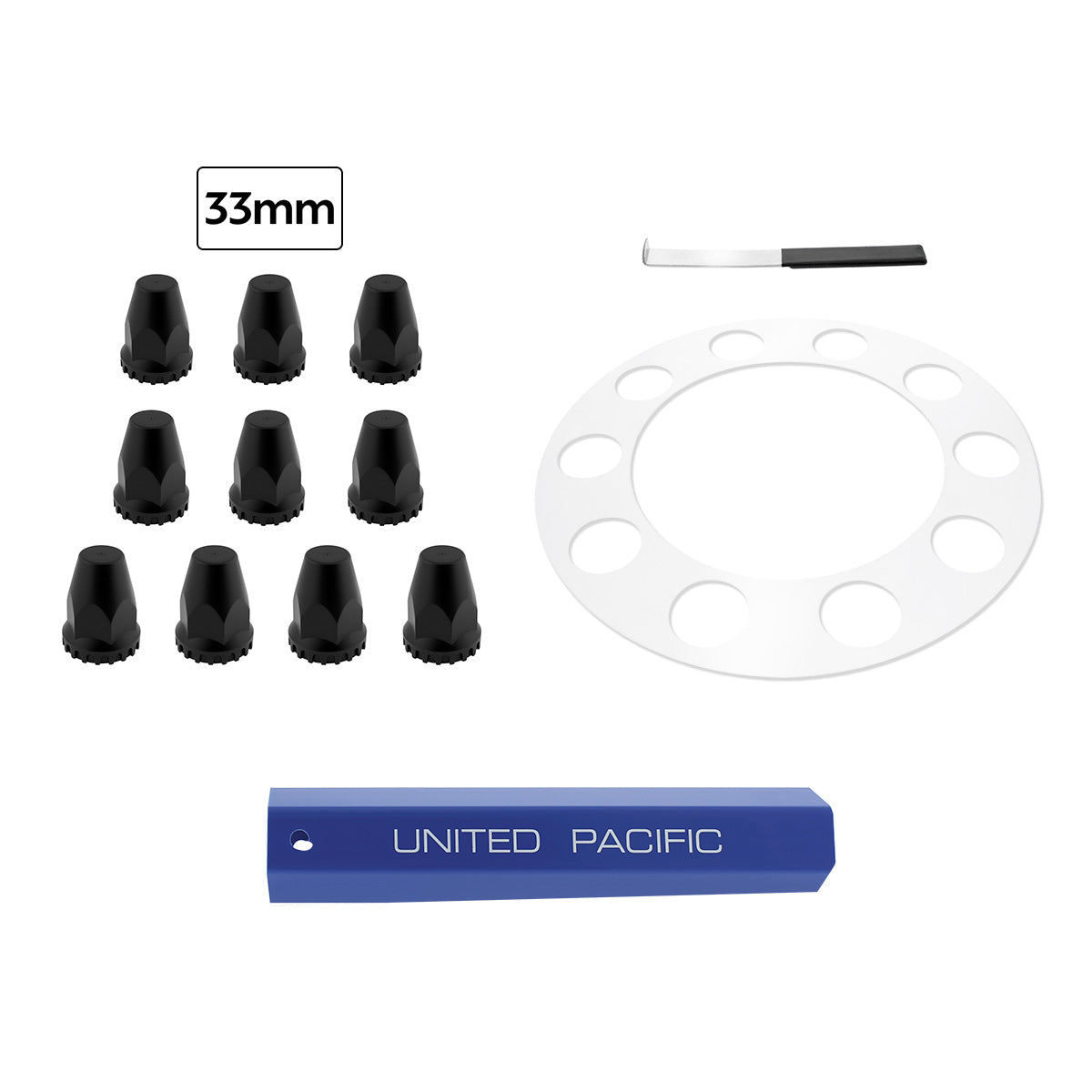 Aero Full-Moon Rear Axle Cover Kit - Chrome