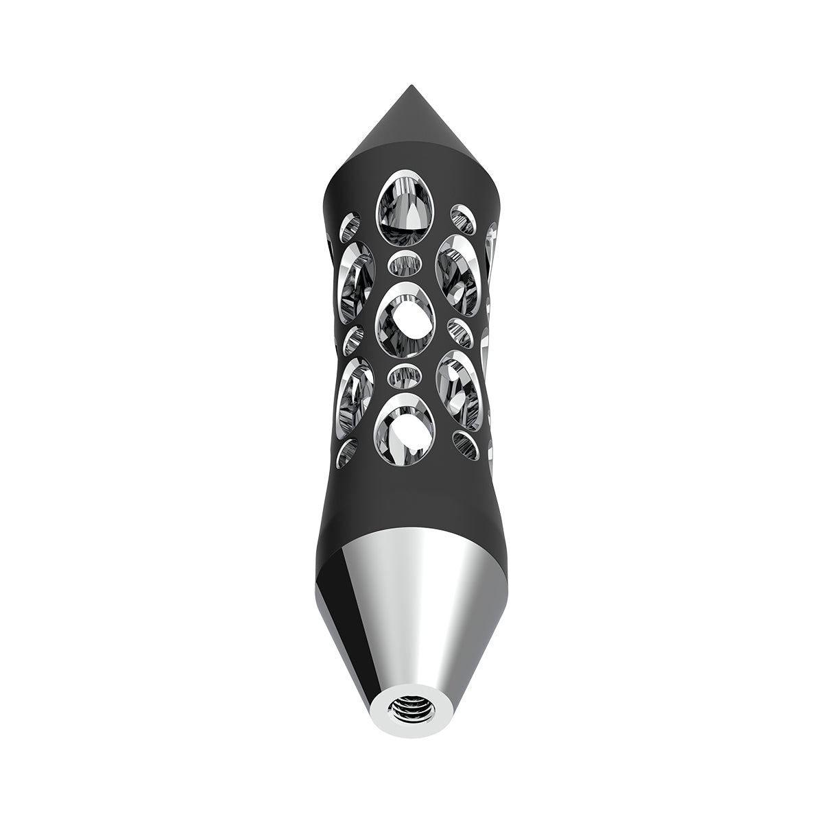 Daytona Style Spike Grip Handle With Beer Tap Adapter - Black