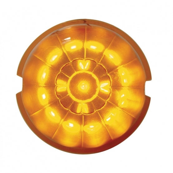 17 LED Watermelon Cab Light - Amber LED/Dark Amber Lens (Bulk)