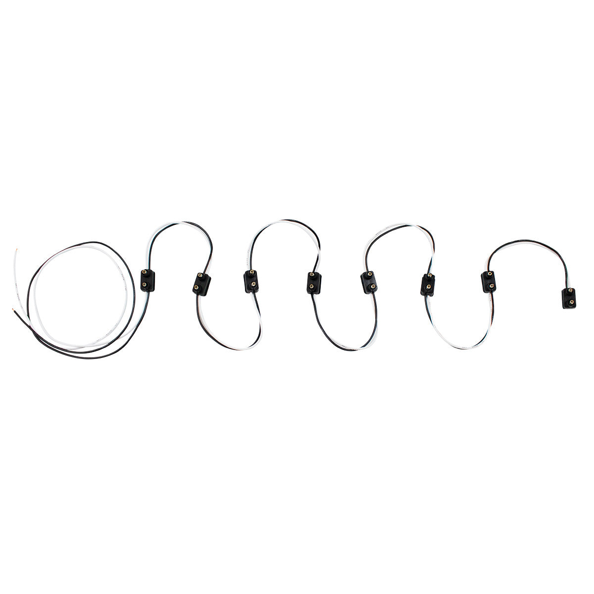 8 Count 2-Prong Male Bullet Plugs 16G Wire Harness - 7" Lead Between Plugs