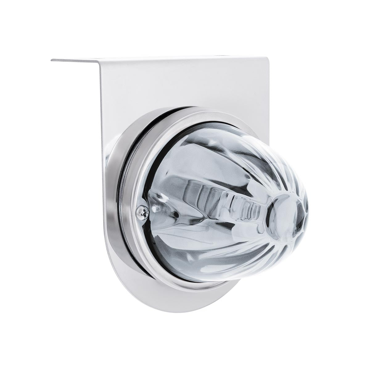 UltraBurst Glass Watermelon Light With Stainless Steel Light Bracket Kit-Amber LED/Clear Lens
