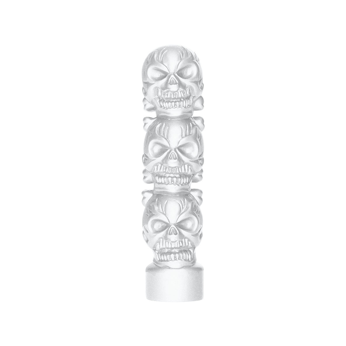 1/2"-13 Thread-On 3 Skull Candy Color Shift Knob-Pearl White