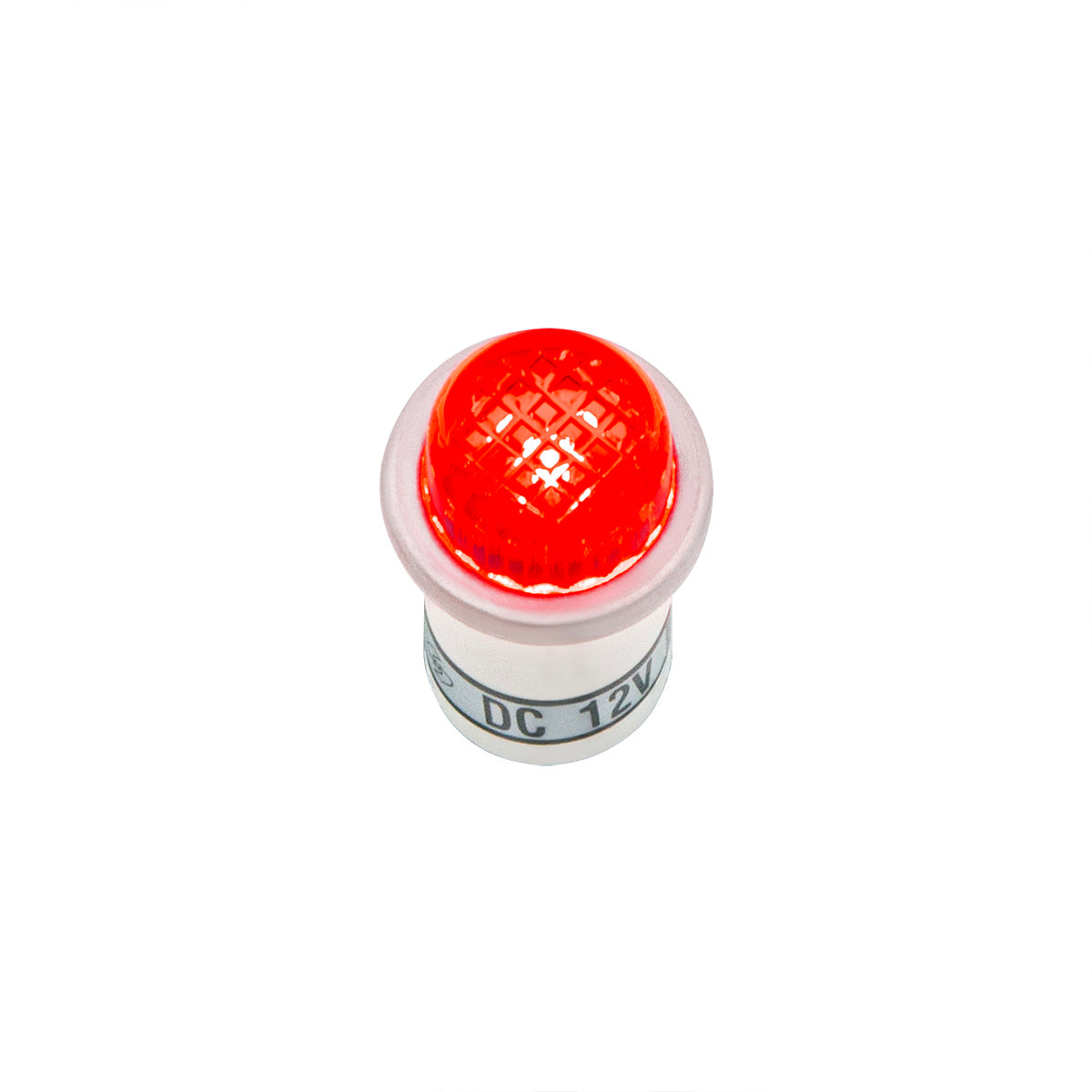 16 Amp 12V Red Warning Light w/ 1/2" Panel Mount and Leads 1 Pc.