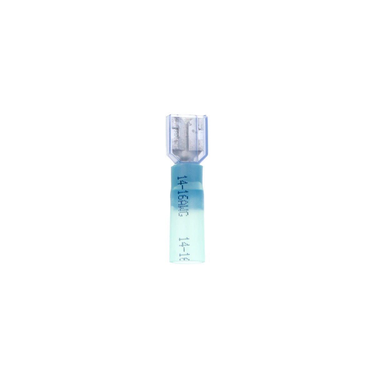 16-14 AWG .250 Tab CS Fully Insulated Heat Shrink FM Disconnect - Blue (10-Pack)