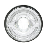 ULTRALIT- LED 5-3/4" Round Headlight With 60 LED Dual Color Light Bar, Amber & White LED - High Beam